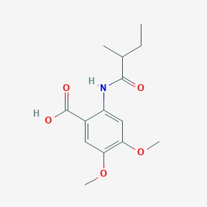 molecular formula C14H19NO5 B4164500 4,5-dimethoxy-2-[(2-methylbutanoyl)amino]benzoic acid 