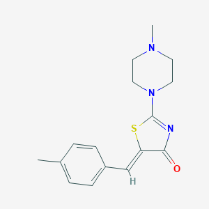 molecular formula C16H19N3OS B416451 (5Z)-5-(4-methylbenzylidene)-2-(4-methylpiperazin-1-yl)-1,3-thiazol-4(5H)-one 