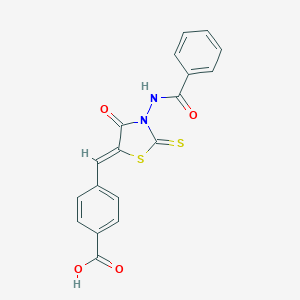 4-{[3-(Benzoylamino)-4-oxo-2-thioxo-1,3-thiazolidin-5-ylidene]methyl}benzoic acid
