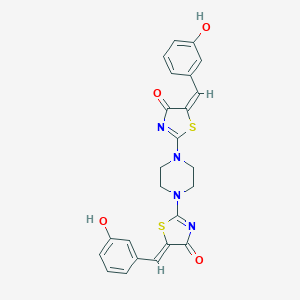 5-(3-hydroxybenzylidene)-2-{4-[5-(3-hydroxybenzylidene)-4-oxo-4,5-dihydro-1,3-thiazol-2-yl]-1-piperazinyl}-1,3-thiazol-4(5H)-one