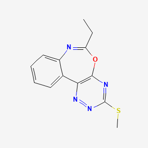 molecular formula C13H12N4OS B4164552 6-ethyl-3-(methylthio)[1,2,4]triazino[5,6-d][3,1]benzoxazepine 