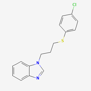 molecular formula C16H15ClN2S B4164563 1-{3-[(4-chlorophenyl)thio]propyl}-1H-benzimidazole 