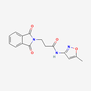 molecular formula C15H13N3O4 B4164567 3-(1,3-dioxo-1,3-dihydro-2H-isoindol-2-yl)-N-(5-methyl-3-isoxazolyl)propanamide 