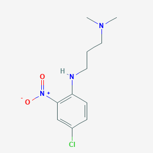 molecular formula C11H16ClN3O2 B416457 N-[3-(4-chloro-2-nitroanilino)propyl]-N,N-dimethylamine 