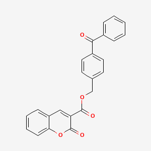 molecular formula C24H16O5 B4164578 4-benzoylbenzyl 2-oxo-2H-chromene-3-carboxylate 