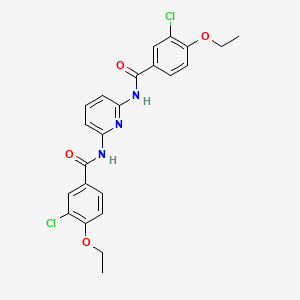 molecular formula C23H21Cl2N3O4 B4164587 N,N'-2,6-pyridinediylbis(3-chloro-4-ethoxybenzamide) 