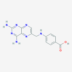 molecular formula C14H13N7O2 B041646 4-(N-((2,4-二氨基-6-蝶啶基)甲基)氨基)苯甲酸 CAS No. 36093-85-3