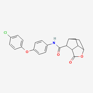 N-[4-(4-chlorophenoxy)phenyl]-5-oxo-4-oxatricyclo[4.2.1.0~3,7~]nonane-9-carboxamide