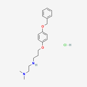 molecular formula C20H29ClN2O2 B4164615 N'-{3-[4-(benzyloxy)phenoxy]propyl}-N,N-dimethyl-1,2-ethanediamine hydrochloride 