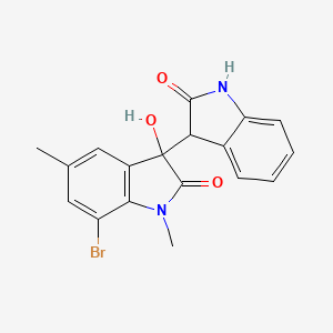 molecular formula C18H15BrN2O3 B4164622 7-bromo-3-hydroxy-1,5-dimethyl-1,1',3,3'-tetrahydro-2H,2'H-3,3'-biindole-2,2'-dione 