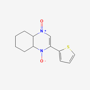 molecular formula C12H14N2O2S B4164631 2-(2-thienyl)-4a,5,6,7,8,8a-hexahydroquinoxaline 1,4-dioxide 