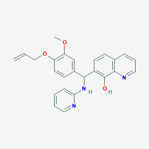 molecular formula C25H23N3O3 B4164641 7-[[4-(allyloxy)-3-methoxyphenyl](2-pyridinylamino)methyl]-8-quinolinol 