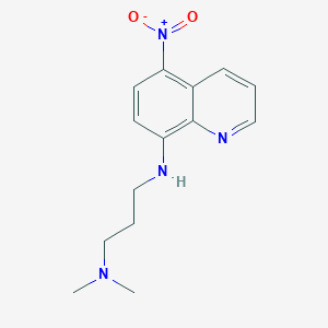 molecular formula C14H18N4O2 B416465 8-{[3-(Dimethylamino)propyl]amino}-5-nitroquinoline 