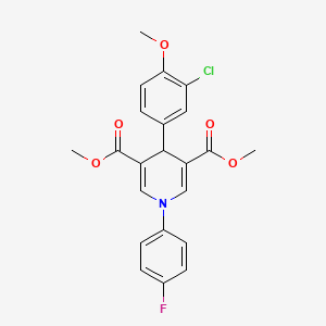 dimethyl 4-(3-chloro-4-methoxyphenyl)-1-(4-fluorophenyl)-1,4-dihydro-3,5-pyridinedicarboxylate