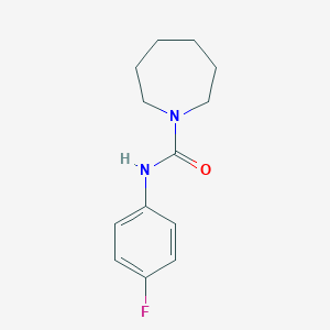 molecular formula C13H17FN2O B4164677 N-(4-fluorophenyl)-1-azepanecarboxamide 