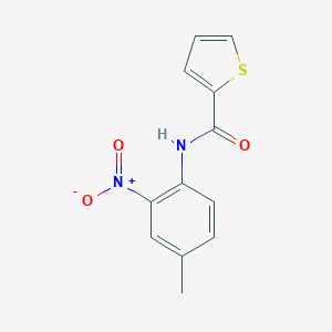 molecular formula C12H10N2O3S B416468 N-{2-nitro-4-methylphenyl}thiophene-2-carboxamide 