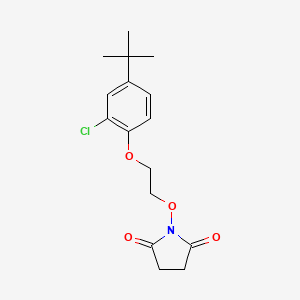 molecular formula C16H20ClNO4 B4164708 1-[2-(4-tert-butyl-2-chlorophenoxy)ethoxy]-2,5-pyrrolidinedione 