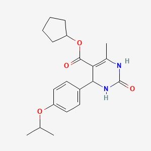 molecular formula C20H26N2O4 B4164718 cyclopentyl 4-(4-isopropoxyphenyl)-6-methyl-2-oxo-1,2,3,4-tetrahydro-5-pyrimidinecarboxylate 