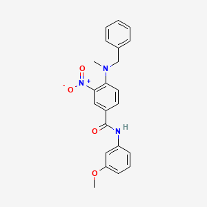 molecular formula C22H21N3O4 B4164724 4-[benzyl(methyl)amino]-N-(3-methoxyphenyl)-3-nitrobenzamide 