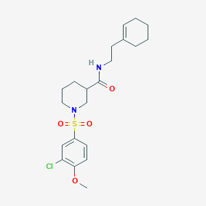 molecular formula C21H29ClN2O4S B4164737 1-[(3-chloro-4-methoxyphenyl)sulfonyl]-N-[2-(1-cyclohexen-1-yl)ethyl]-3-piperidinecarboxamide 