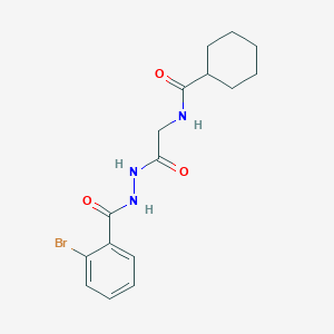 N-{2-[2-(2-bromobenzoyl)hydrazino]-2-oxoethyl}cyclohexanecarboxamide