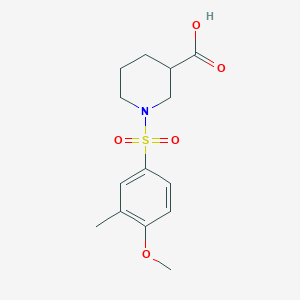 molecular formula C14H19NO5S B4164746 1-[(4-methoxy-3-methylphenyl)sulfonyl]-3-piperidinecarboxylic acid 