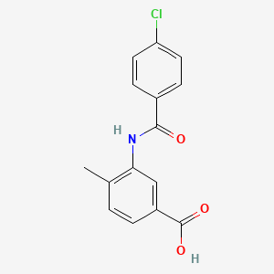 molecular formula C15H12ClNO3 B4164752 3-[(4-chlorobenzoyl)amino]-4-methylbenzoic acid 