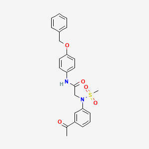 N~2~-(3-acetylphenyl)-N~1~-[4-(benzyloxy)phenyl]-N~2~-(methylsulfonyl)glycinamide