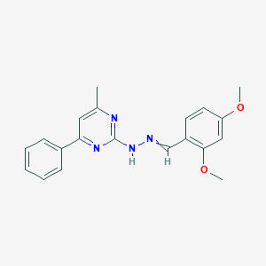 N-[(2,4-Dimethoxyphenyl)methylideneamino]-4-methyl-6-phenyl-pyrimidin-2-amine