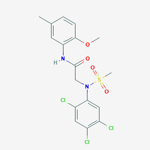 molecular formula C17H17Cl3N2O4S B4164807 N~1~-(2-methoxy-5-methylphenyl)-N~2~-(methylsulfonyl)-N~2~-(2,4,5-trichlorophenyl)glycinamide 