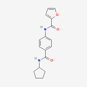 molecular formula C17H18N2O3 B4164831 N-{4-[(cyclopentylamino)carbonyl]phenyl}-2-furamide 