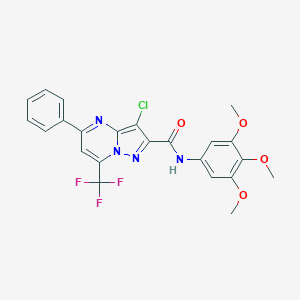 3-chloro-5-phenyl-7-(trifluoromethyl)-N-(3,4,5-trimethoxyphenyl)pyrazolo[1,5-a]pyrimidine-2-carboxamide