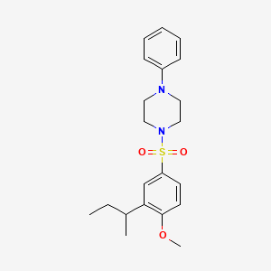 molecular formula C21H28N2O3S B4164889 1-[(3-sec-butyl-4-methoxyphenyl)sulfonyl]-4-phenylpiperazine 