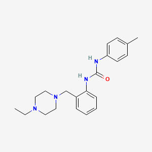 molecular formula C21H28N4O B4164899 N-{2-[(4-ethyl-1-piperazinyl)methyl]phenyl}-N'-(4-methylphenyl)urea 