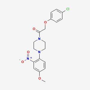 1-[(4-chlorophenoxy)acetyl]-4-(4-methoxy-2-nitrophenyl)piperazine