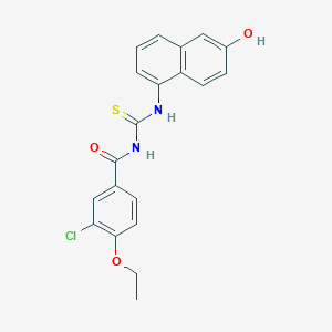 3-chloro-4-ethoxy-N-{[(6-hydroxy-1-naphthyl)amino]carbonothioyl}benzamide