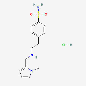 molecular formula C14H20ClN3O2S B4164939 4-(2-{[(1-methyl-1H-pyrrol-2-yl)methyl]amino}ethyl)benzenesulfonamide hydrochloride 
