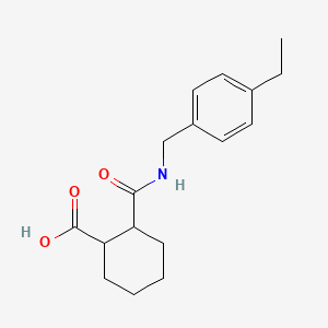 molecular formula C17H23NO3 B4164949 2-{[(4-ethylbenzyl)amino]carbonyl}cyclohexanecarboxylic acid 