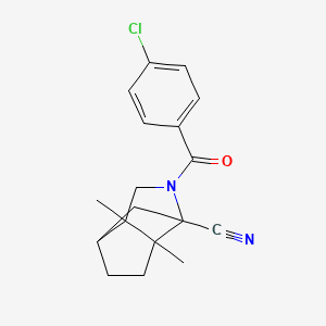 molecular formula C18H19ClN2O B4164992 4-(4-chlorobenzoyl)-6,7-dimethyl-4-azatricyclo[4.3.0.0~3,7~]nonane-3-carbonitrile 