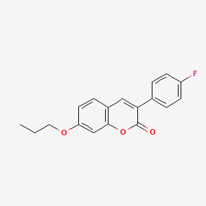 molecular formula C18H15FO3 B4165004 3-(4-fluorophenyl)-7-propoxy-2H-chromen-2-one 