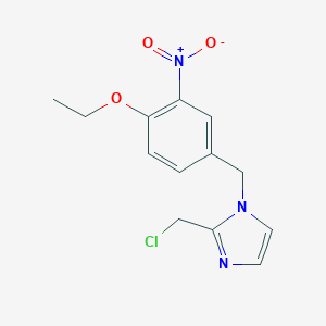 molecular formula C13H14ClN3O3 B416501 2-Chloromethyl-1-(4-ethoxy-3-nitro-benzyl)-1H-imidazole 