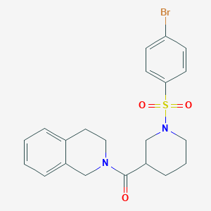 molecular formula C21H23BrN2O3S B4165025 2-({1-[(4-bromophenyl)sulfonyl]-3-piperidinyl}carbonyl)-1,2,3,4-tetrahydroisoquinoline 