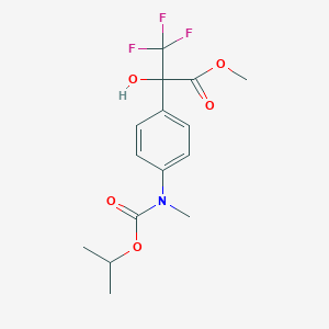 molecular formula C15H18F3NO5 B416503 Methyl 3,3,3-trifluoro-2-hydroxy-2-{4-[(isopropoxycarbonyl)(methyl)amino]phenyl}propanoate 