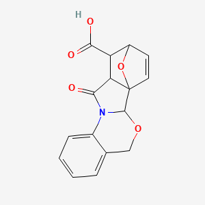 12-oxo-3,18-dioxa-11-azapentacyclo[13.2.1.0~1,13~.0~2,11~.0~5,10~]octadeca-5,7,9,16-tetraene-14-carboxylic acid