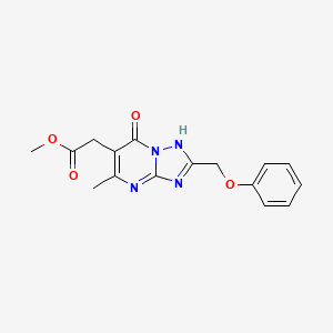 methyl [5-methyl-7-oxo-2-(phenoxymethyl)-4,7-dihydro[1,2,4]triazolo[1,5-a]pyrimidin-6-yl]acetate