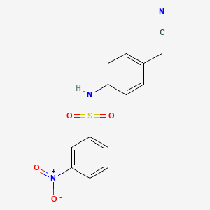 N-[4-(cyanomethyl)phenyl]-3-nitrobenzenesulfonamide