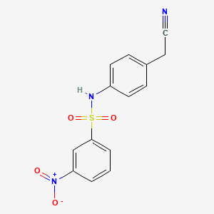 molecular formula C14H11N3O4S B4165047 N-[4-(cyanomethyl)phenyl]-3-nitrobenzenesulfonamide 