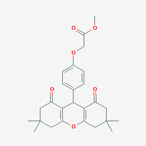 molecular formula C26H30O6 B416505 methyl [4-(3,3,6,6-tetramethyl-1,8-dioxo-2,3,4,5,6,7,8,9-octahydro-1H-xanthen-9-yl)phenoxy]acetate 