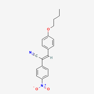 molecular formula C19H18N2O3 B4165055 3-(4-butoxyphenyl)-2-(4-nitrophenyl)acrylonitrile 