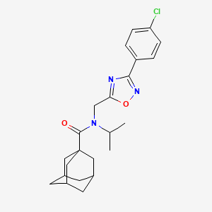 molecular formula C23H28ClN3O2 B4165075 N-{[3-(4-chlorophenyl)-1,2,4-oxadiazol-5-yl]methyl}-N-isopropyl-1-adamantanecarboxamide 